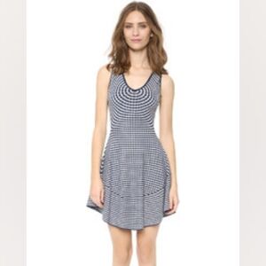 Jonathan Simkhai radial gingham flounce dress